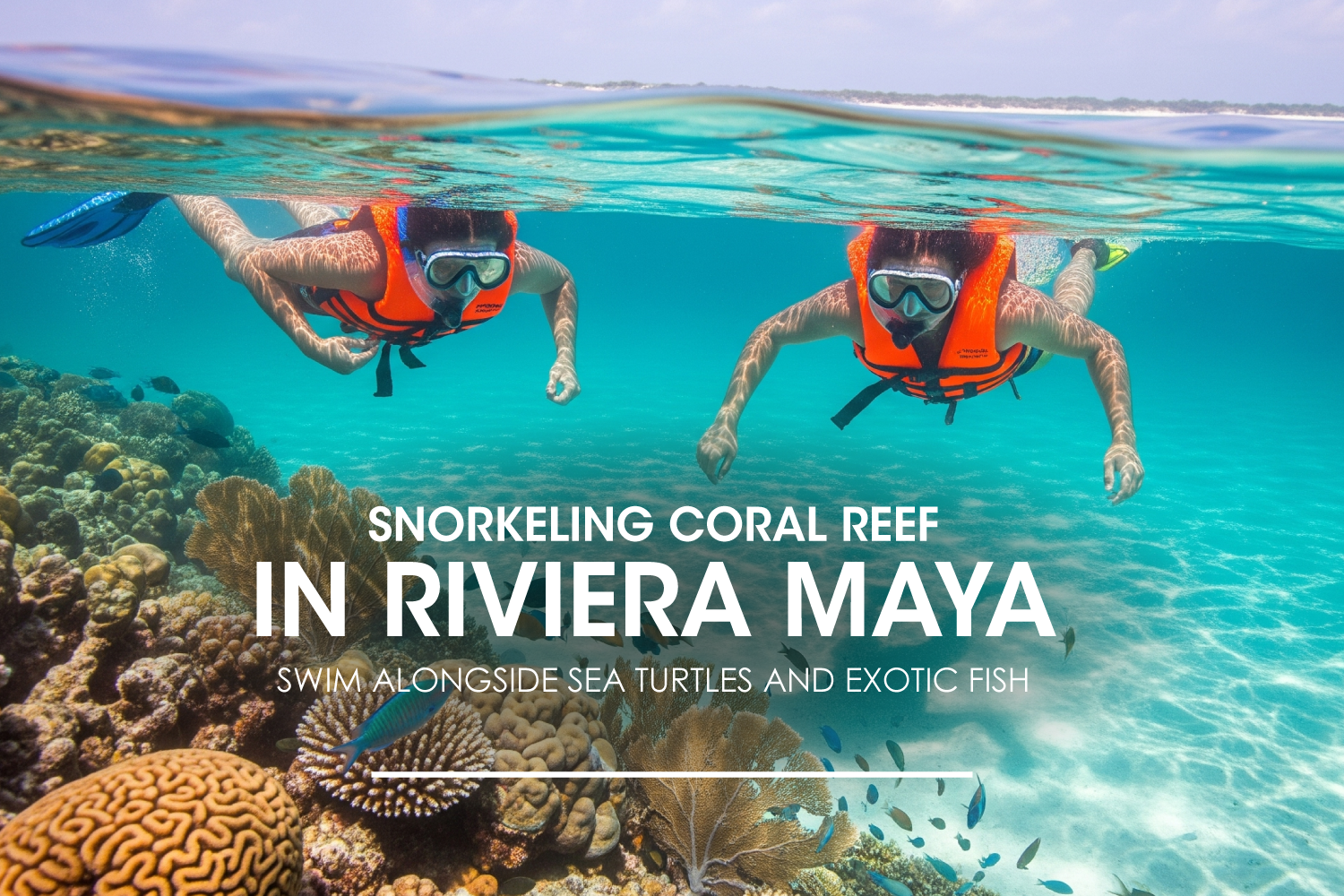 Snorkeling Coral Reef in Riviera Maya: Swim Alongside Sea Turtles and Exotic Fish
